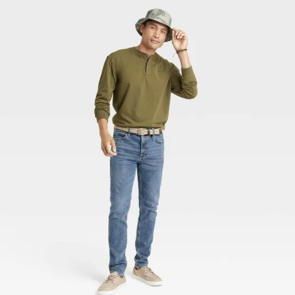 Men's Long Sleeve Henley T-Shirt Goodfellow & Co - Picture 8 of 8